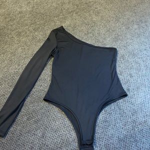 Black one arm body suit, very soft material
